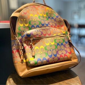 UEC  RAINBOW PRIDE AUTHENTIC COACH COLORFUL SIGNATURE laptop BACKPACK